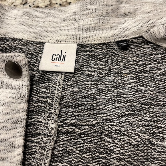 Cabi- Heather Gray French Terry Neo Marled Zip Front Moto Jacket- Small (5102) - Picture 8 of 14